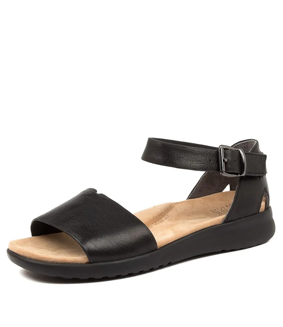 Beverly Xw Black Leather Sandals<ZIERA Flash Sale