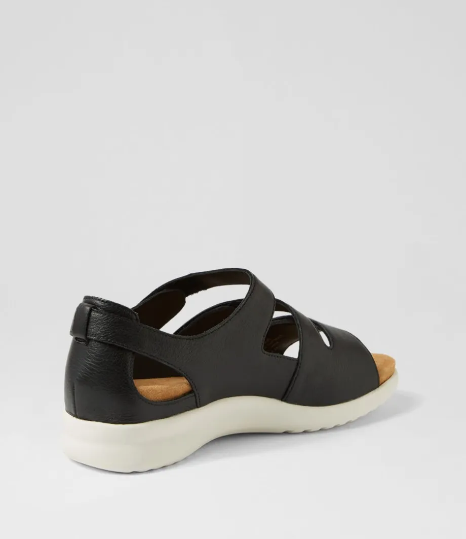 bexleys_xw_black_white_leather_sandals_2.webp Bexleys Xw Black White Leather Sandals<ZIERA Best Sale