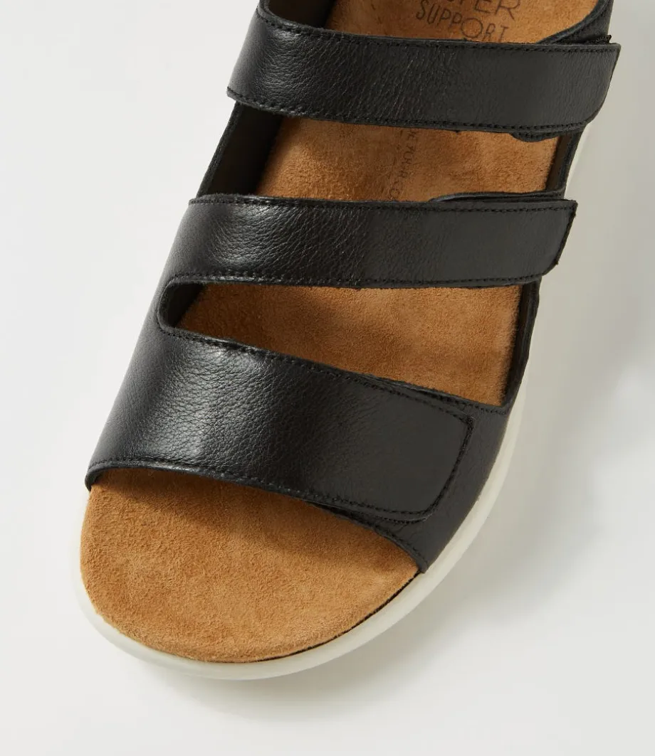 bexleys_xw_black_white_leather_sandals_3.webp Bexleys Xw Black White Leather Sandals<ZIERA Best Sale