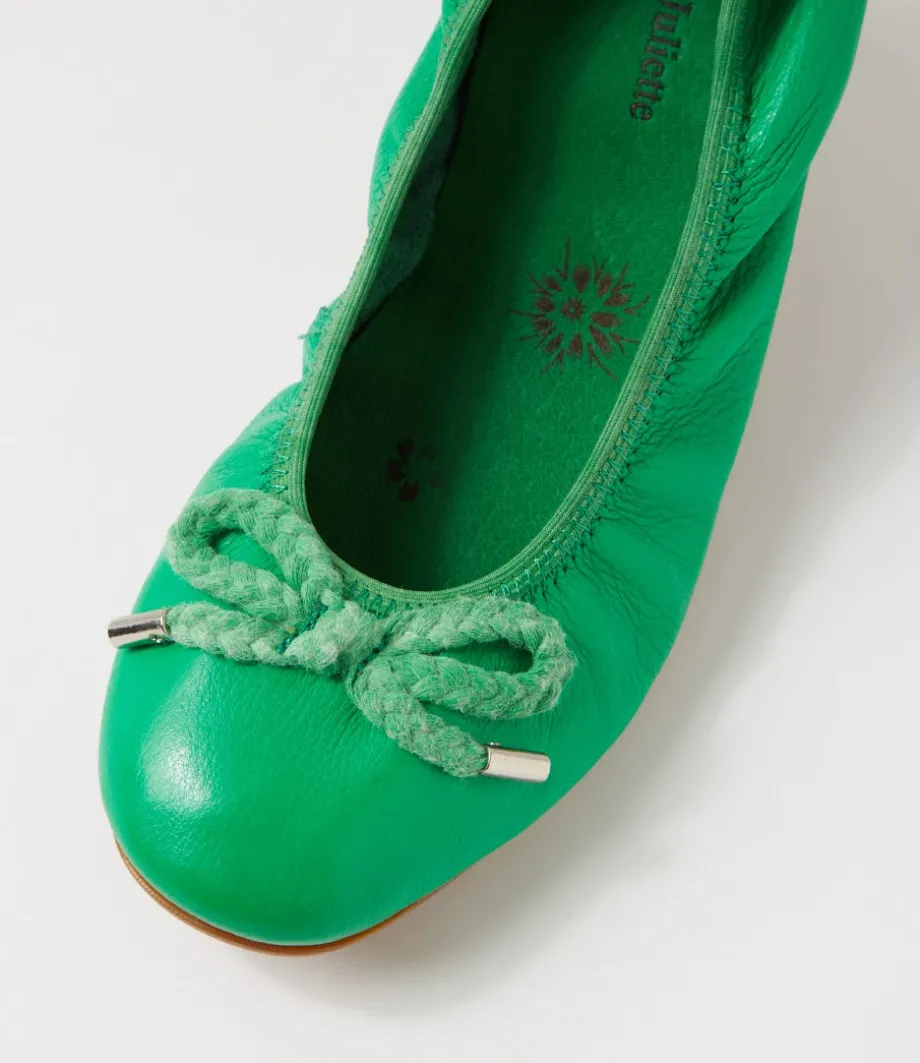 beyond_bright_emerald_leather_ballet_flats_3.webp Beyond Bright Emerald Leather Ballet Flats<DJANGO & JULIETTE Online