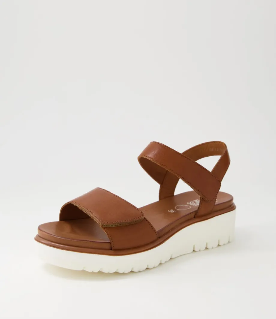 Bilbao 04 Cognac Tan Leather Sandals<ARA Cheap