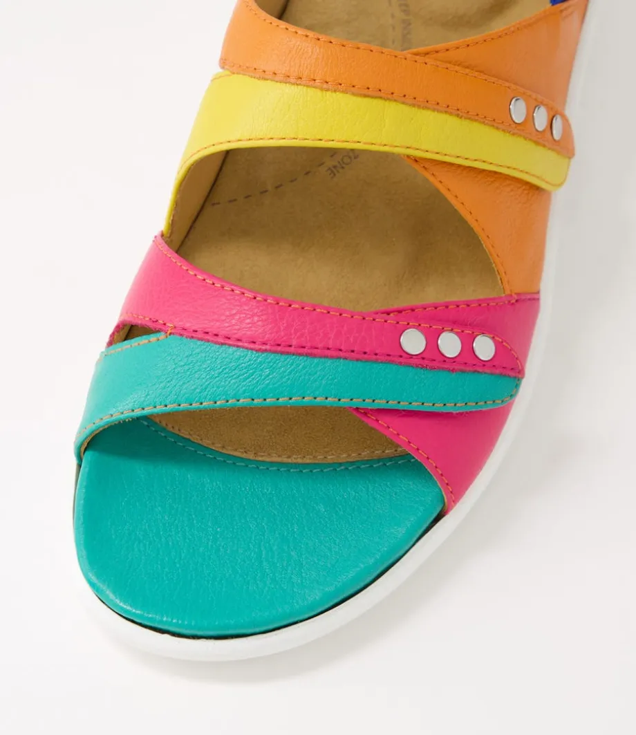 bizzy_w_bright_multi_leather_sandals_3.webp Bizzy W Bright Multi Leather Sandals<ZIERA Best