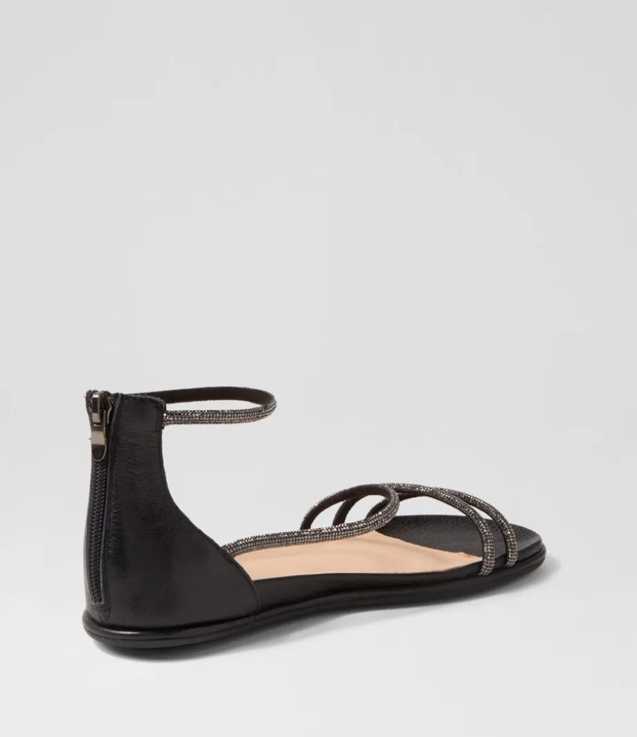 bonn_black_jewel_fabric_leather_sandals_2.webp Bonn Black Jewel Fabric Leather Sandals<DJANGO & JULIETTE Sale
