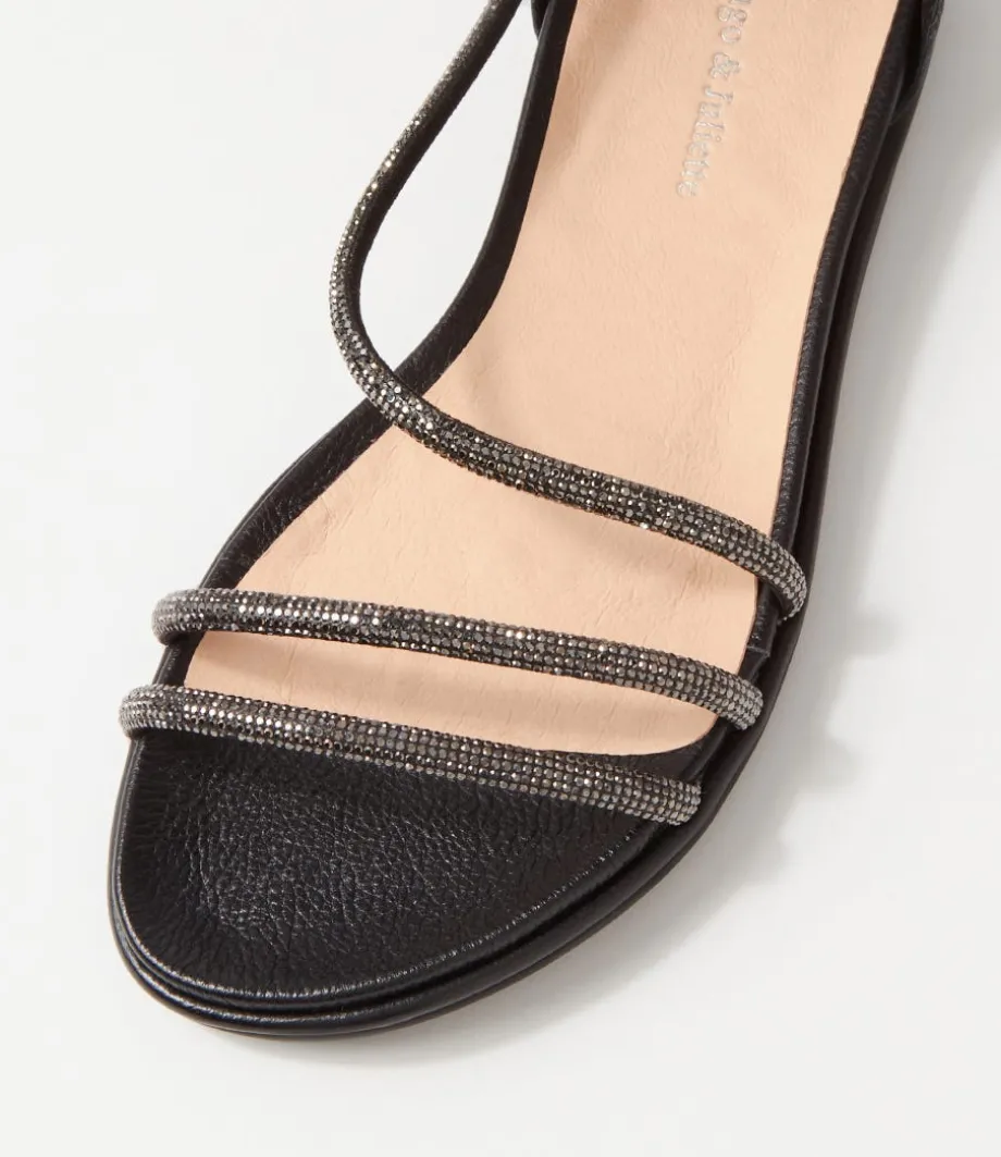 bonn_black_jewel_fabric_leather_sandals_3.webp Bonn Black Jewel Fabric Leather Sandals<DJANGO & JULIETTE Sale
