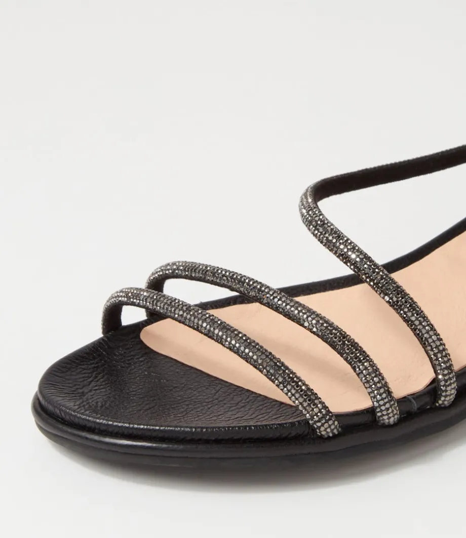 bonn_black_jewel_fabric_leather_sandals_4.webp Bonn Black Jewel Fabric Leather Sandals<DJANGO & JULIETTE Sale