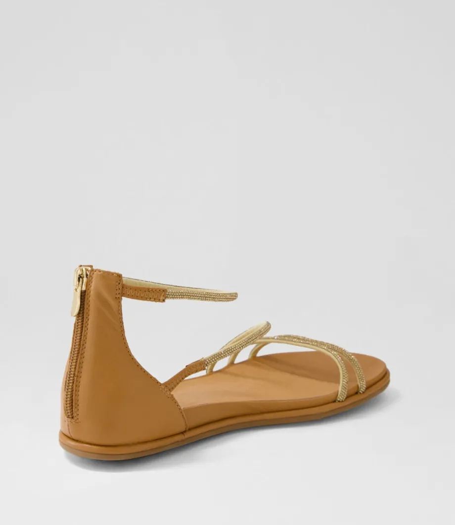 bonn_tan_jewel_fabric_leather_sandals_2.webp Bonn Tan Jewel Fabric Leather Sandals<DJANGO & JULIETTE Best Sale