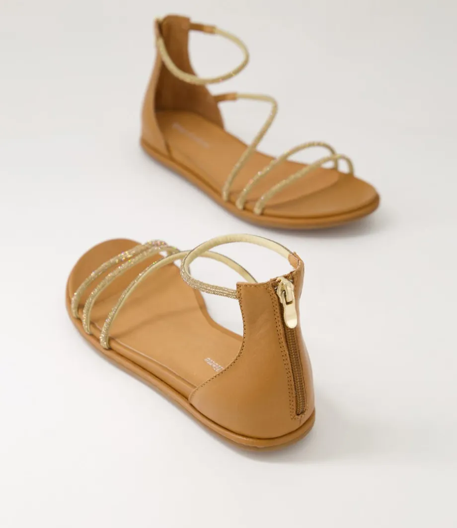 bonn_tan_jewel_fabric_leather_sandals_4.webp Bonn Tan Jewel Fabric Leather Sandals<DJANGO & JULIETTE Best Sale