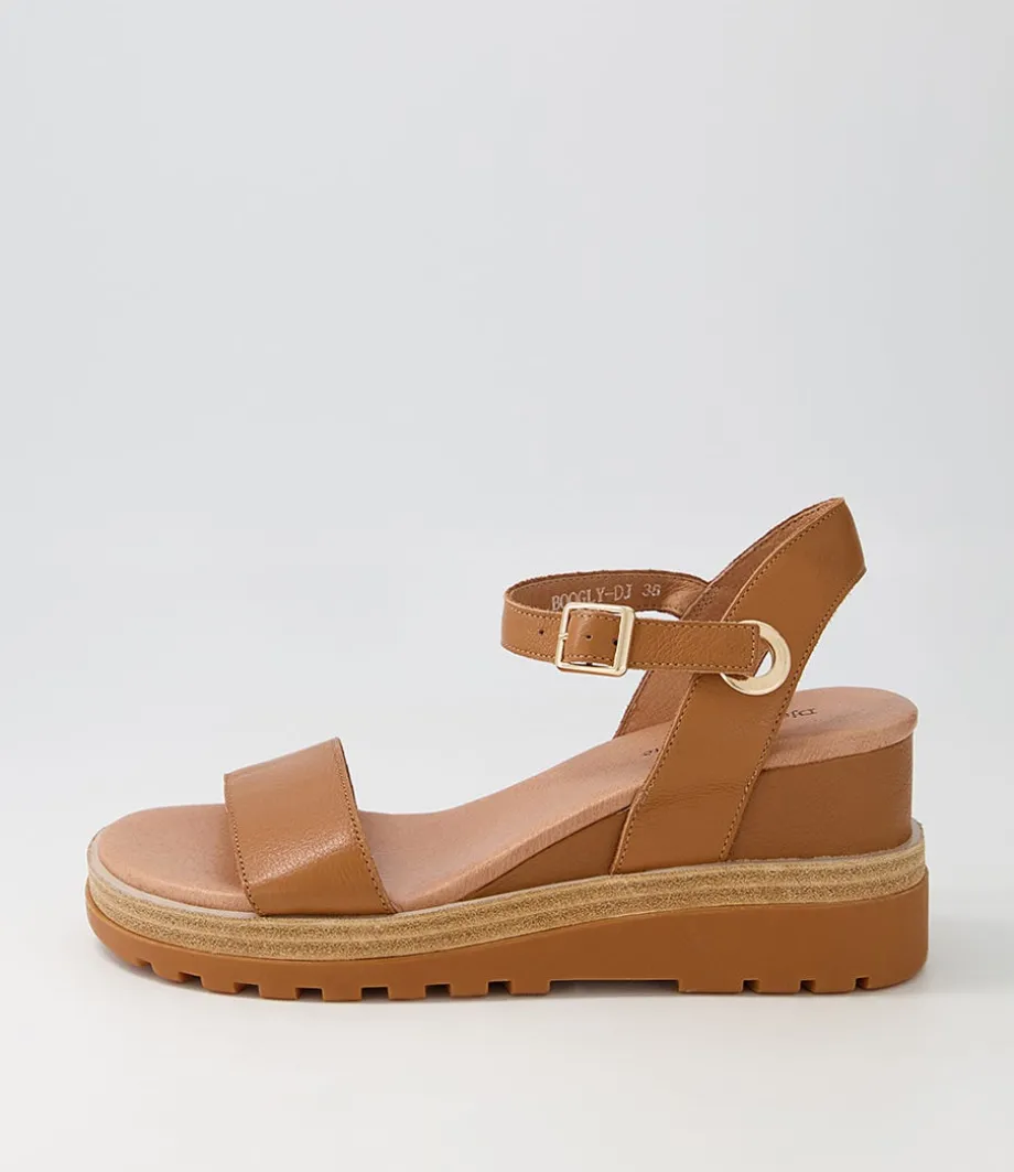 Boogly Dark Tan Leather Sandals<DJANGO & JULIETTE Online