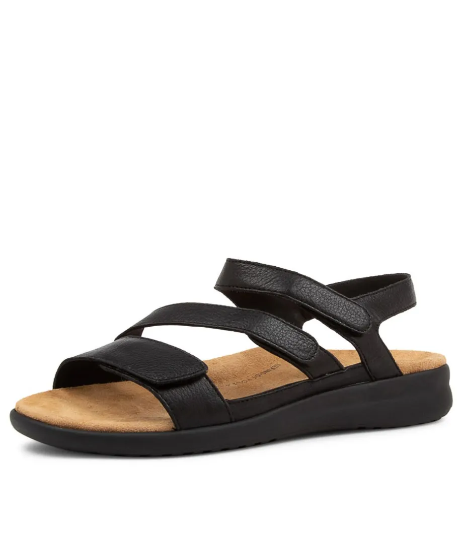 Boyde Xw Black Leather Sandals Bs<ZIERA Online
