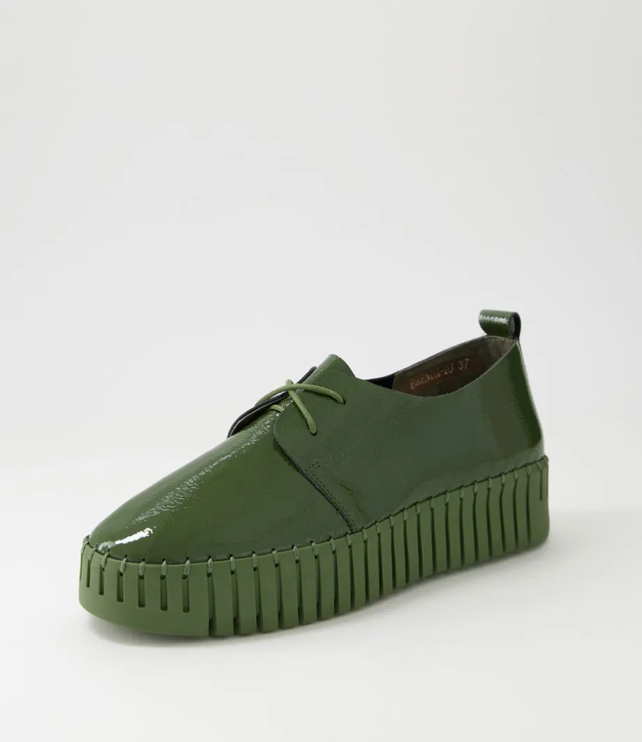 Brenda Khaki Patent Leather Sneakers<DJANGO & JULIETTE Outlet