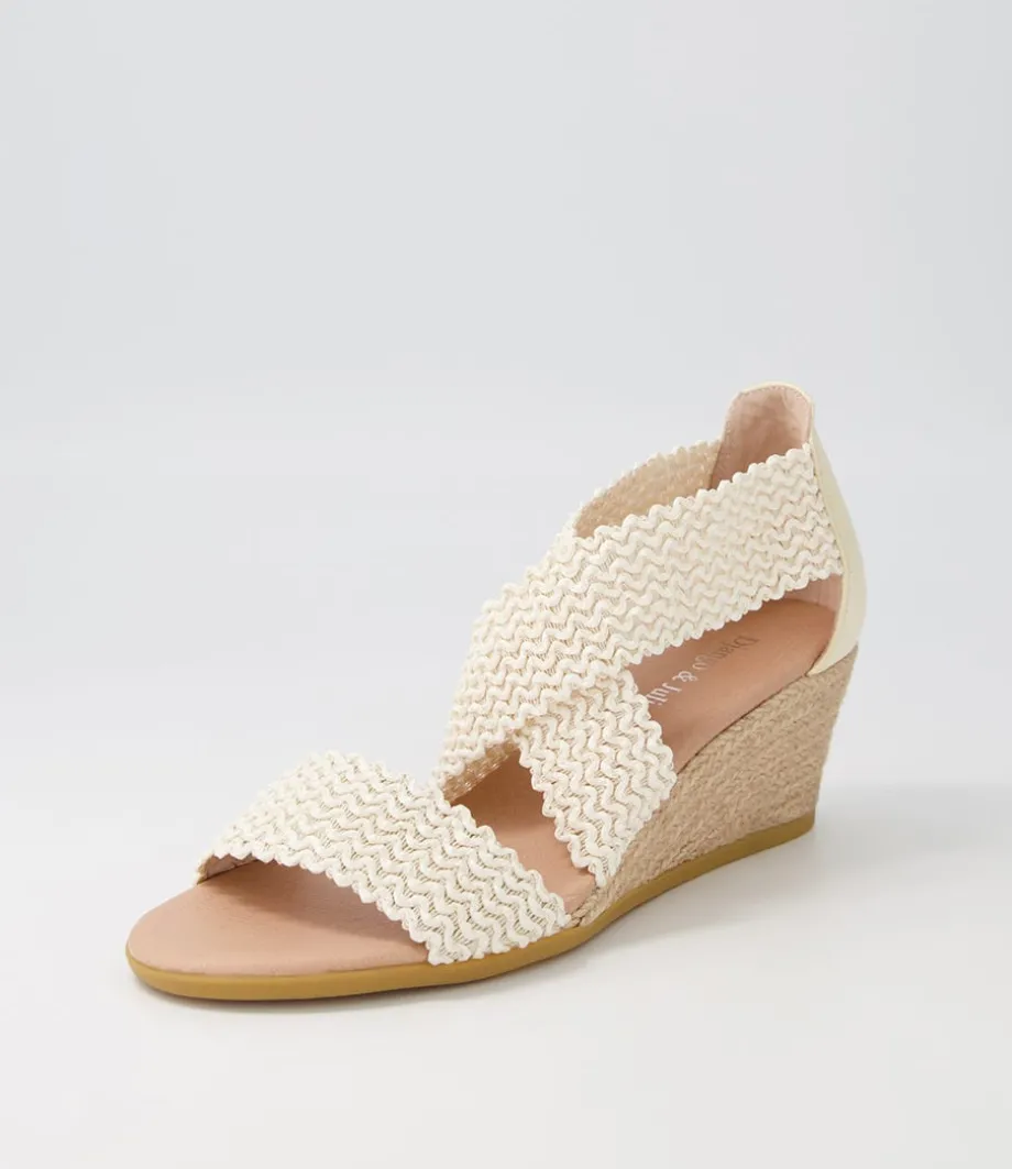 Briage Natural Weave Elastic Leather Espadrilles<DJANGO & JULIETTE Discount