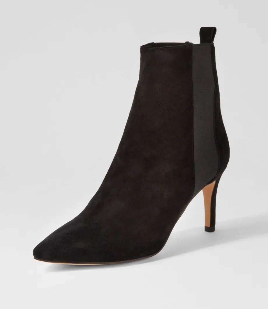 Bryann Black Suede Elastic Chelsea Boots<TOP END Flash Sale