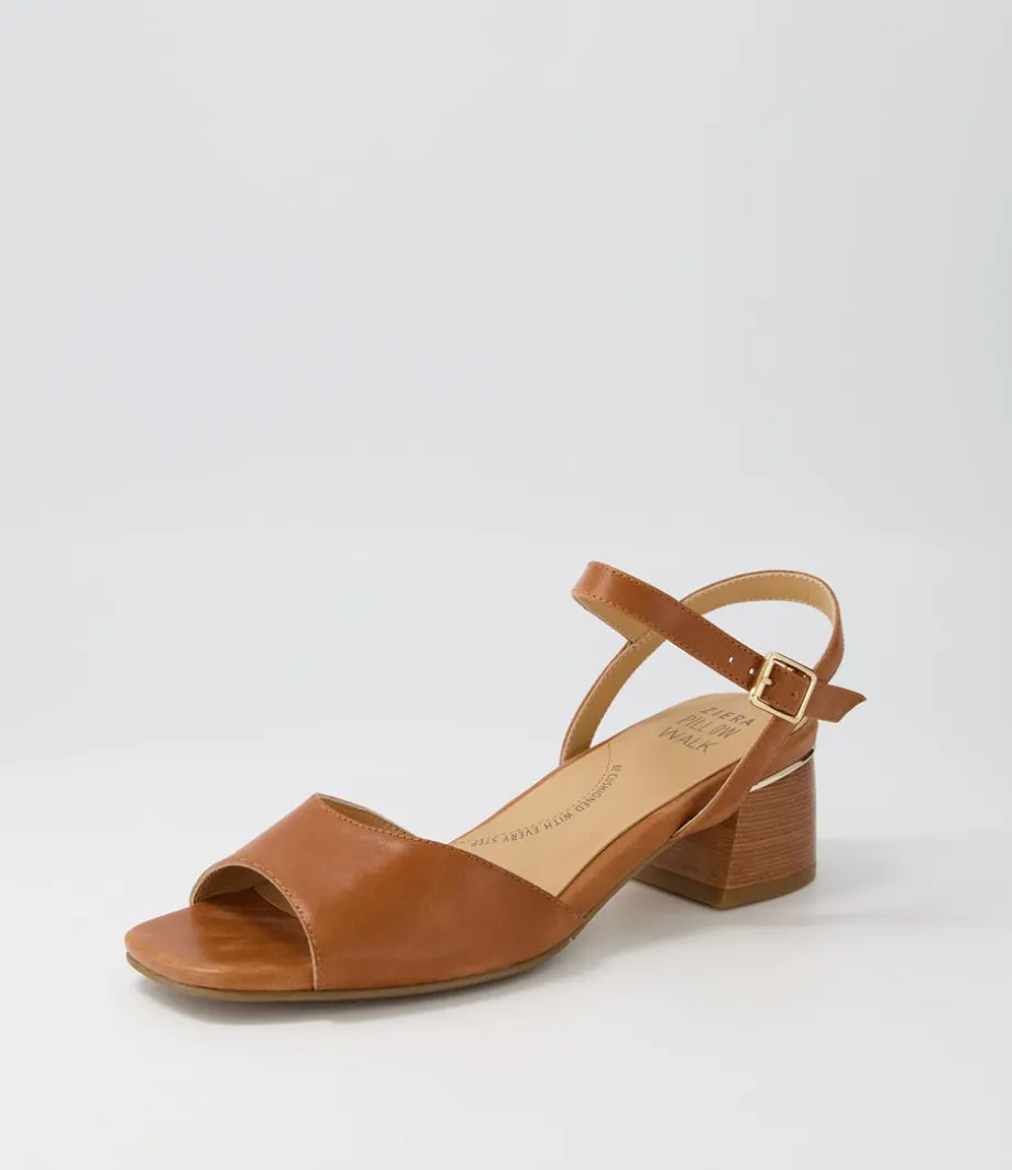 Cabo W Tan Leather Sandals<ZIERA Shop