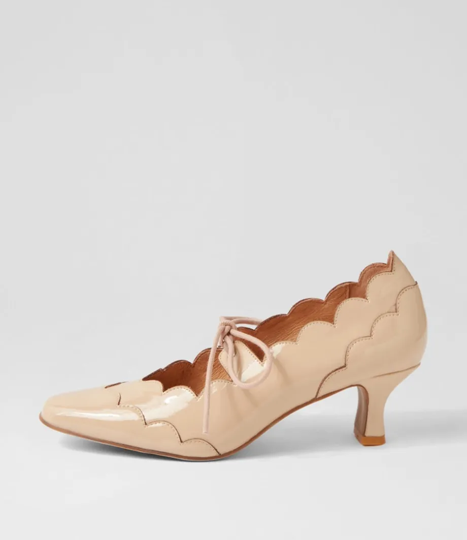 Caddie Latte Patent Leather Mary Jane Heels<DJANGO & JULIETTE Fashion