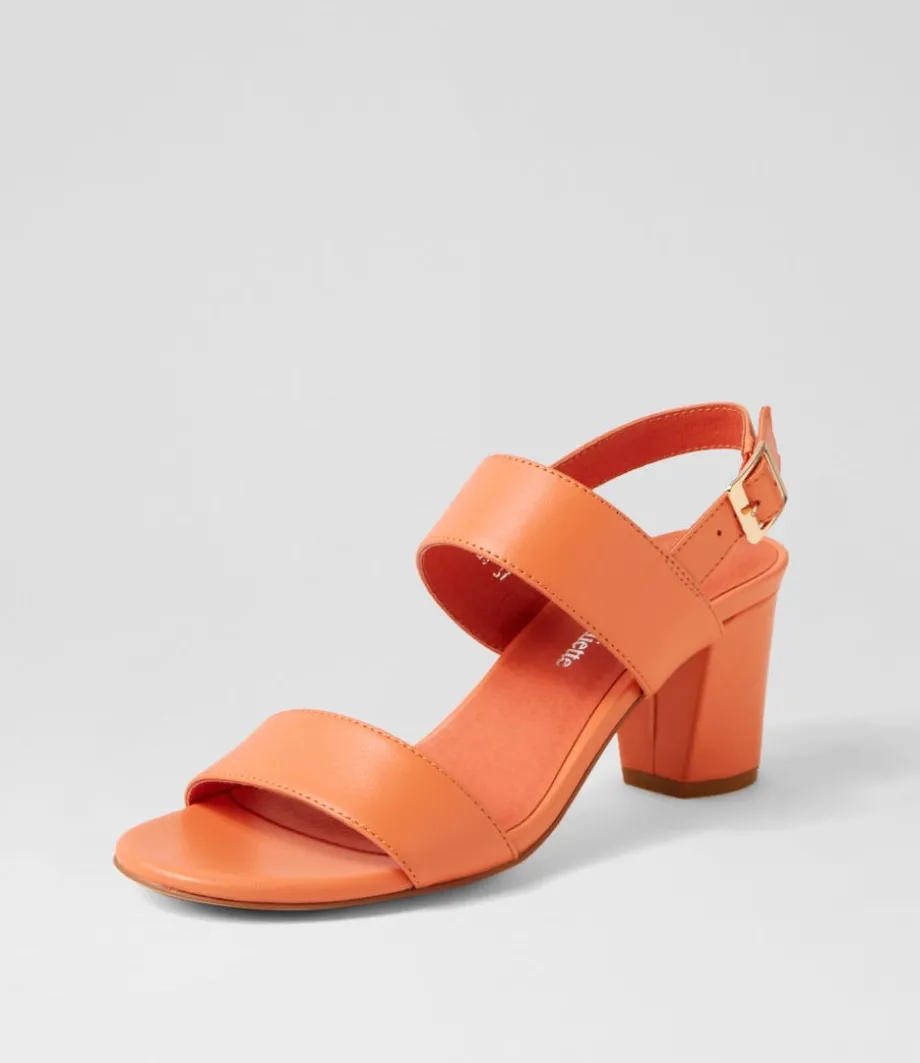Calons Cantaloupe Leather Sandals<DJANGO & JULIETTE Hot