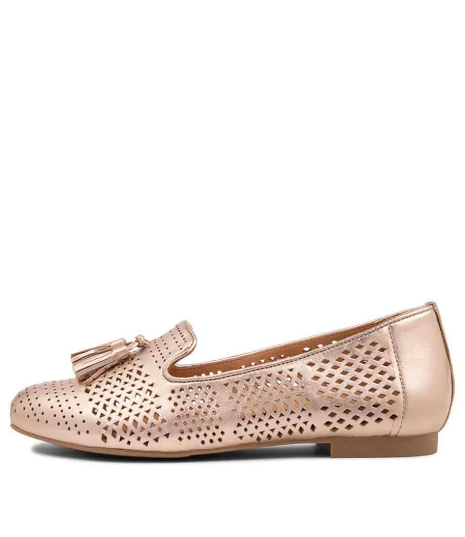 Cambe Xf Pale Rose Gold Leather Loafers<ZIERA Discount