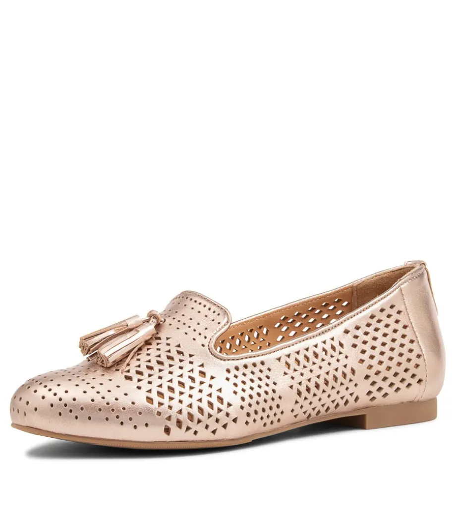 Cambe Xf Pale Rose Gold Leather Loafers<ZIERA Discount