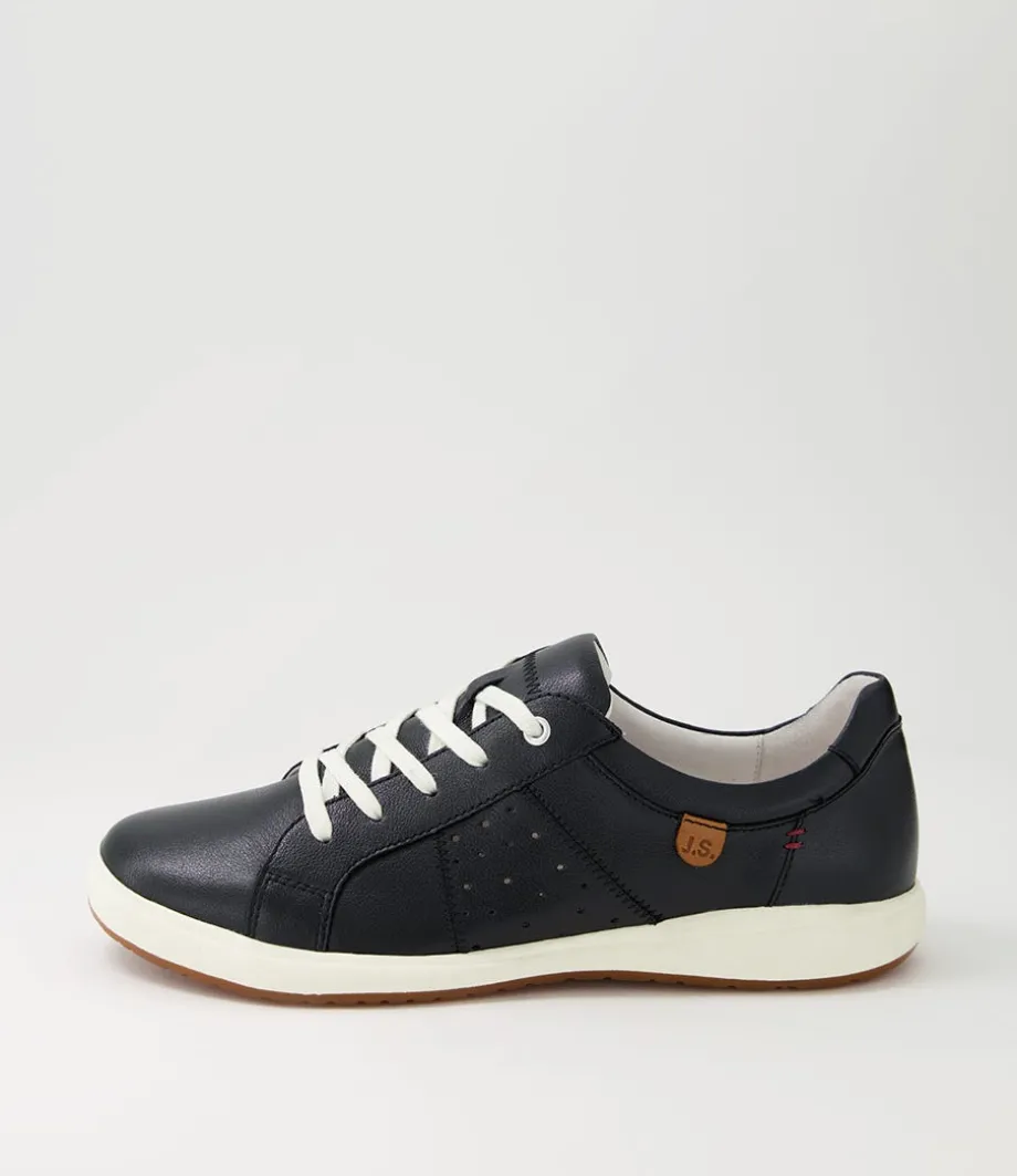 Caren 01 Black Leather Sneakers<JOSEF SEIBEL Outlet