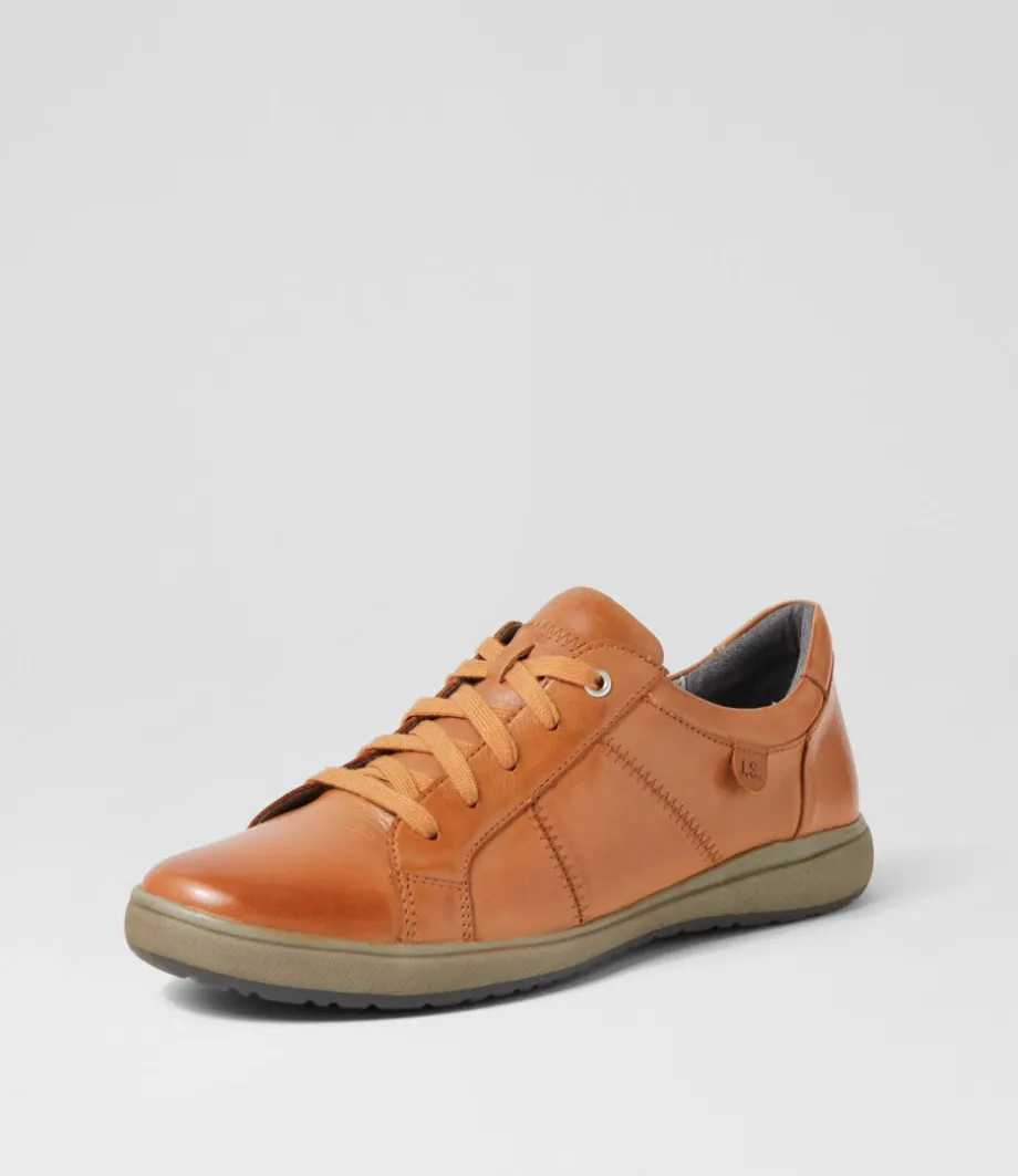 Caren 42 Camel Leather Sneakers<JOSEF SEIBEL Best Sale