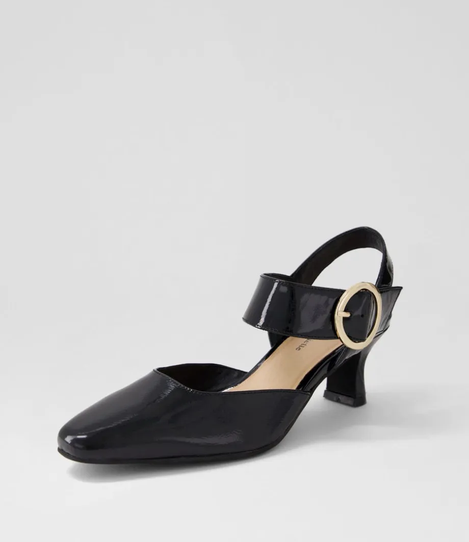 Caris Black Patent Leather Heels<DJANGO & JULIETTE Flash Sale