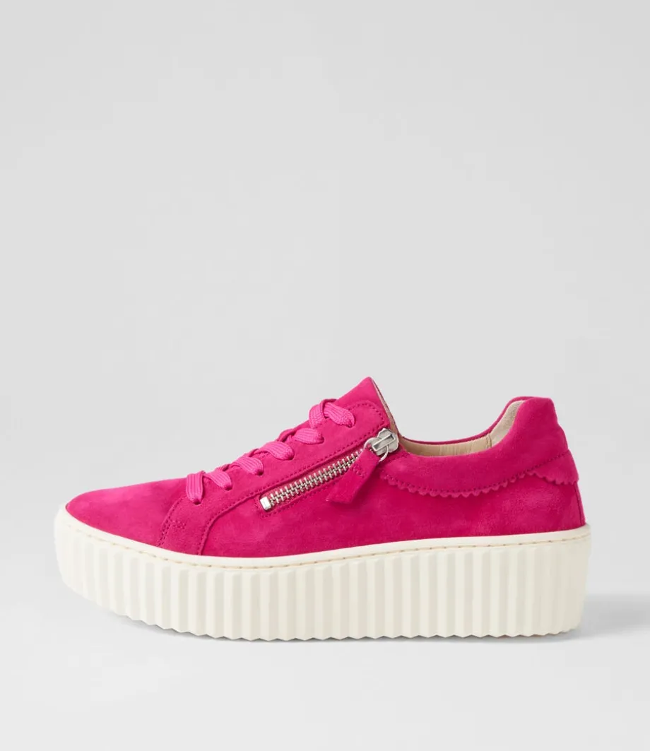 Carmelia Pink Suede Sneakers<GABOR Best