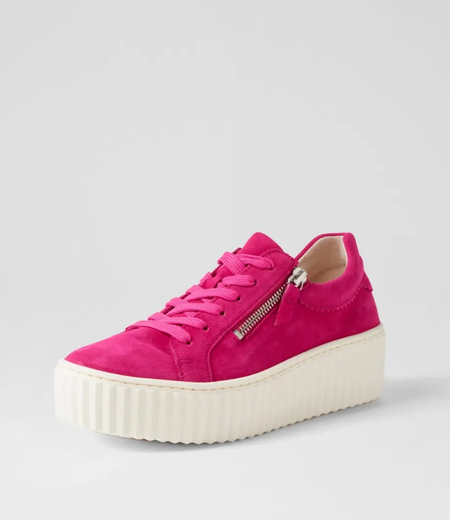 Carmelia Pink Suede Sneakers<GABOR Best