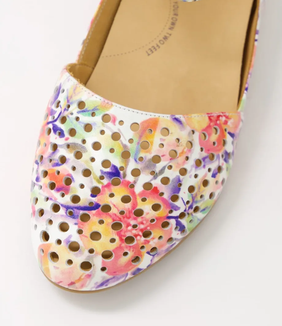 carrole_xf_orange_floral_leather_flat_shoes_3.webp Carrole Xf Orange Floral Leather Flat Shoes<ZIERA Best Sale
