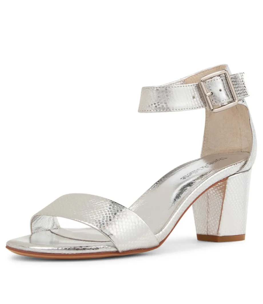 Cassier Silver Lizard Sandals<DJANGO & JULIETTE Cheap