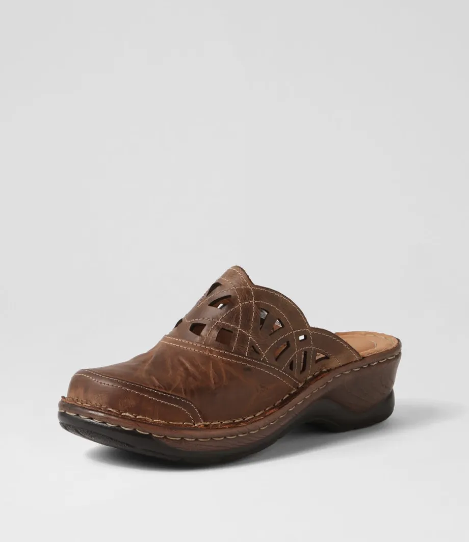 Catalonia 41 Brandy Leather Sandals<JOSEF SEIBEL Hot