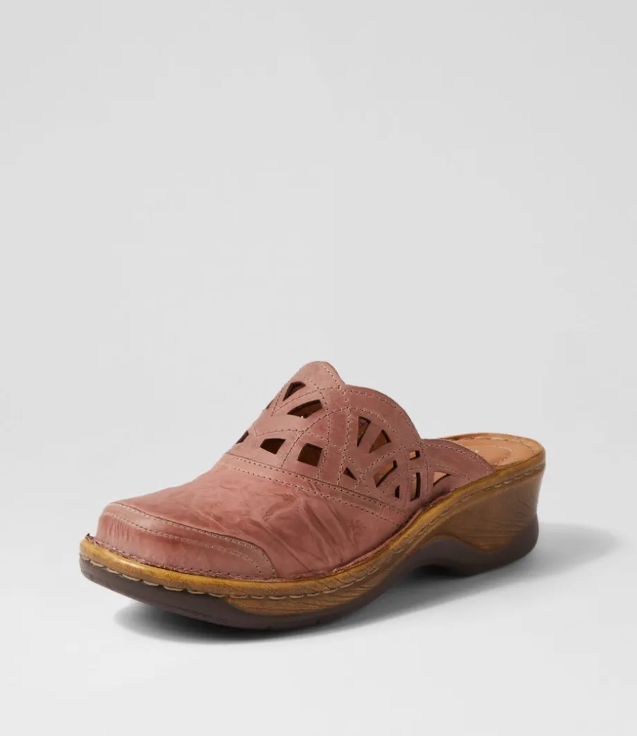 Catalonia 41 Rosa Leather Clogs<JOSEF SEIBEL Cheap