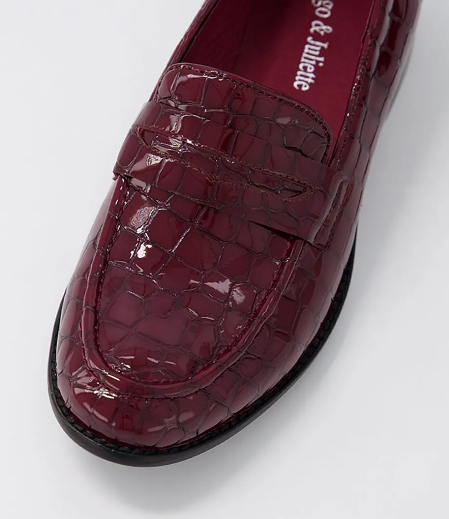 cathi_claret_patent_croc_heels_3.webp Cathi Claret Patent Croc Heels<DJANGO & JULIETTE Discount