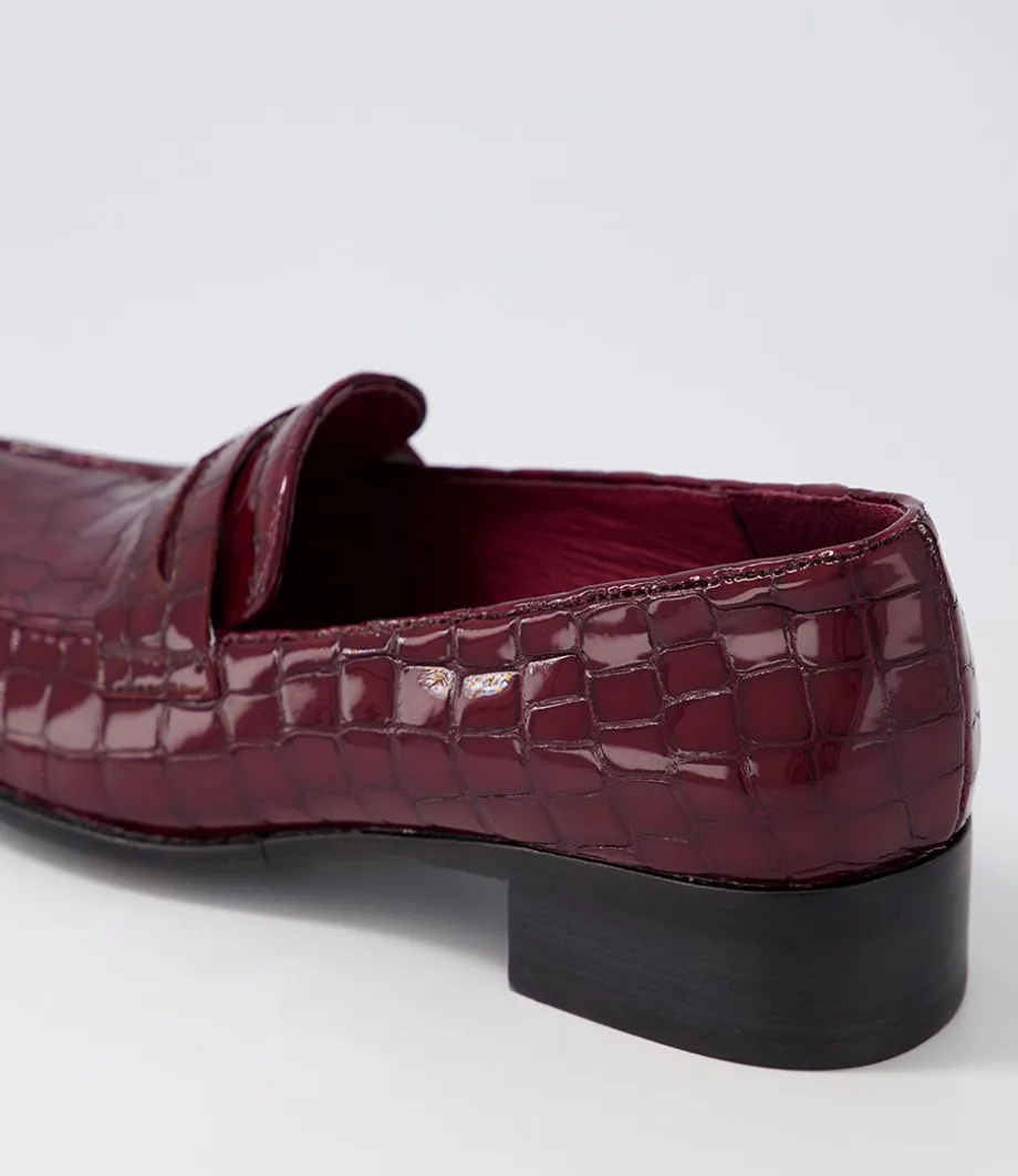 cathi_claret_patent_croc_heels_4.webp Cathi Claret Patent Croc Heels<DJANGO & JULIETTE Discount