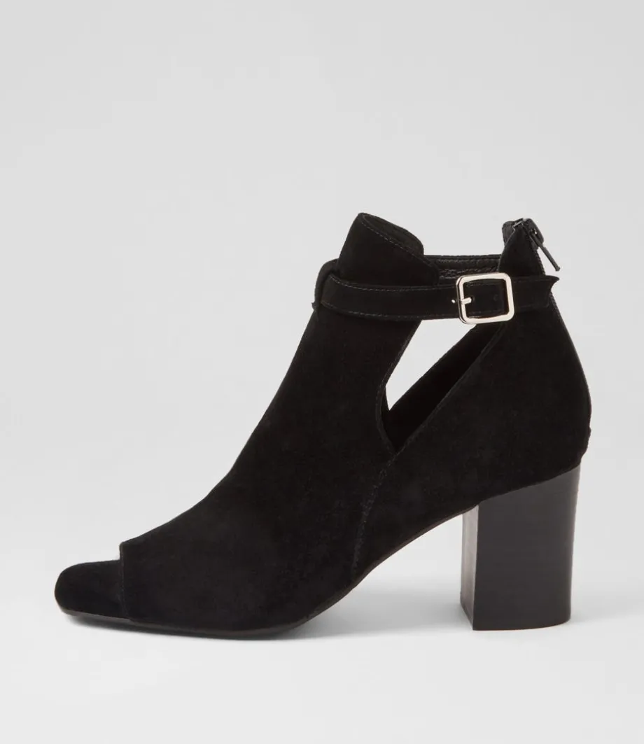 Cerina Black Suede Sandals<TOP END Discount