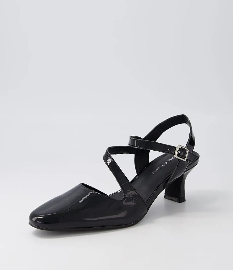 Charissa Black Patent Leather Heels<DJANGO & JULIETTE Shop