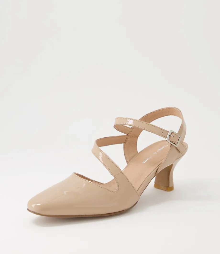 Charissa Camel Patent Leather Heels<DJANGO & JULIETTE Shop