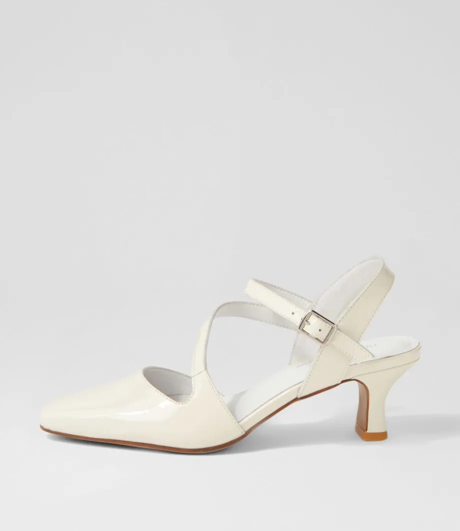 Charissa Ivory Patent Leather Heels<DJANGO & JULIETTE Store