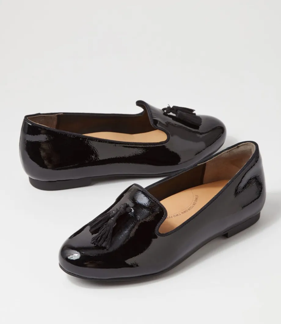 charter_xf_black_patent_mix_flat_shoes_4.webp Charter Xf Black Patent Mix Flat Shoes<ZIERA Flash Sale