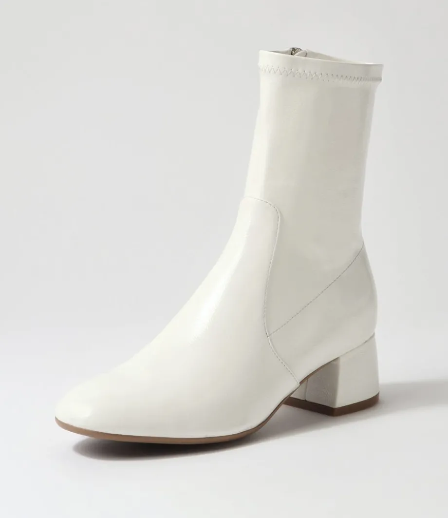 Checkie Stone Stretch Patent Pu Ankle Boots<DJANGO & JULIETTE Online