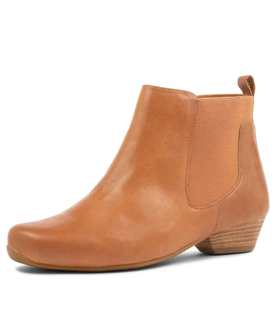 Chelsine Xw Tan Leather Ankle Boots<ZIERA Online