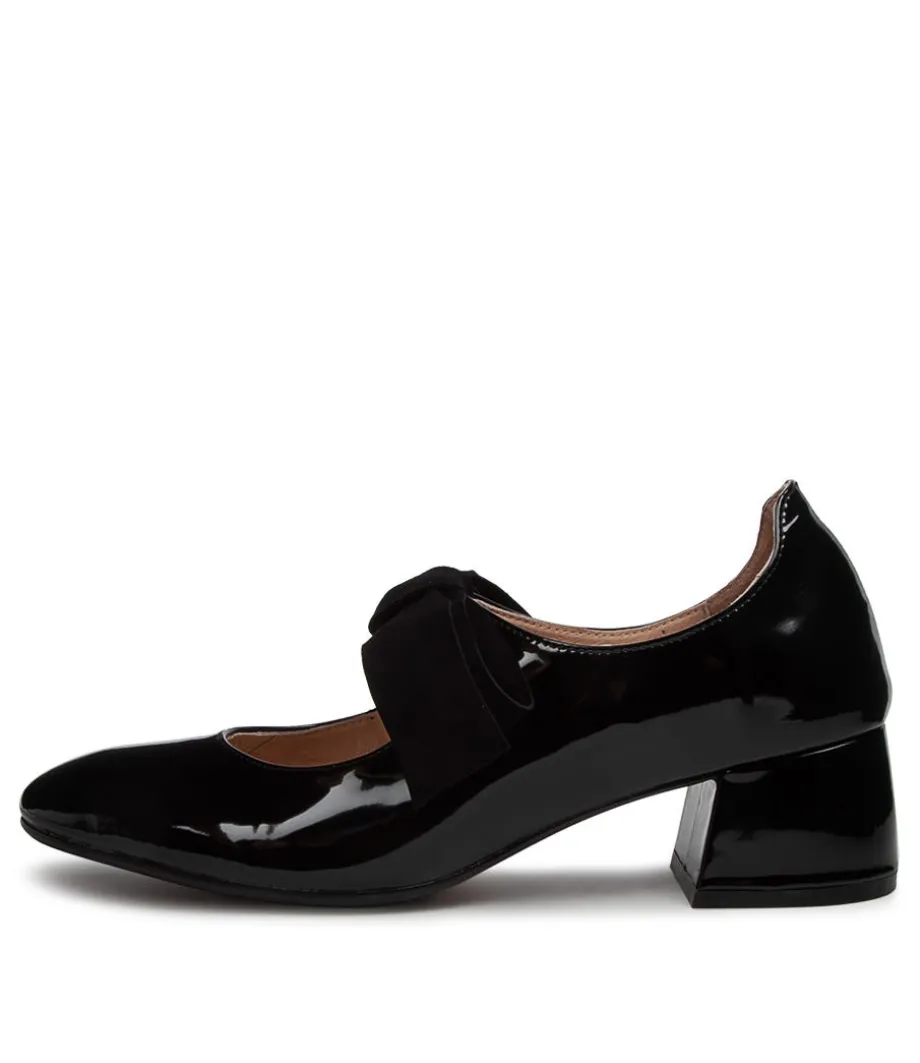 Chiara Black Patent Leather Heeled Shoes<DJANGO & JULIETTE Online