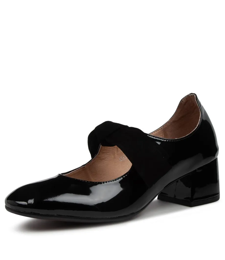 Chiara Black Patent Leather Heeled Shoes<DJANGO & JULIETTE Online