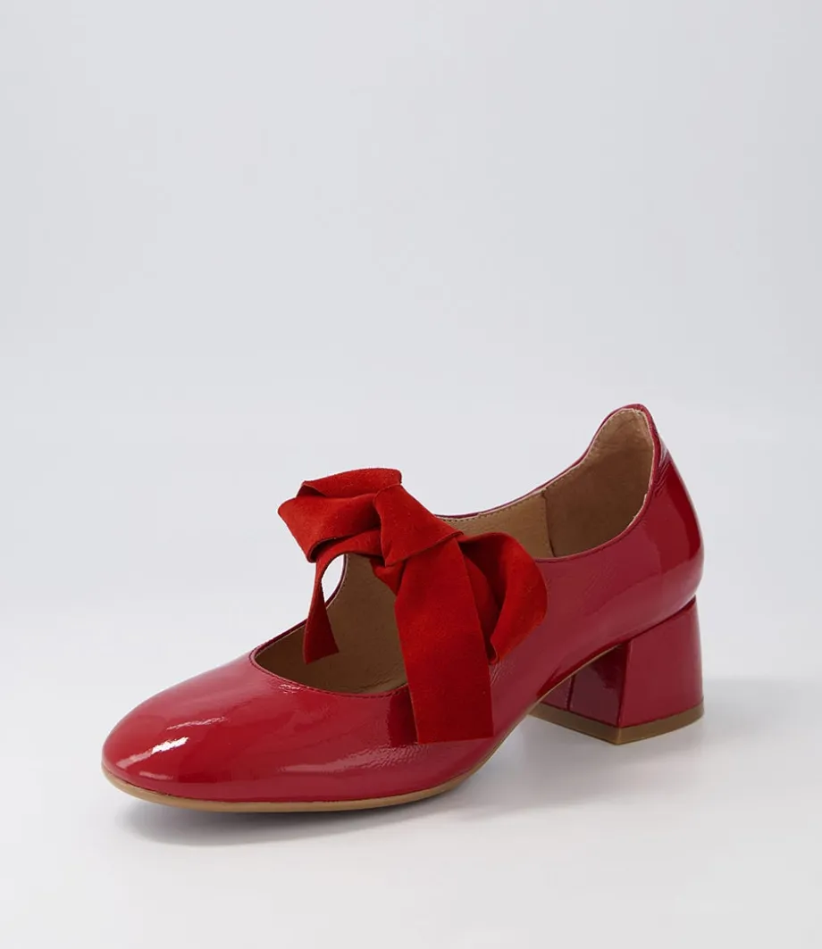 Chiara Dark Red Patent Leather Heels<DJANGO & JULIETTE Outlet