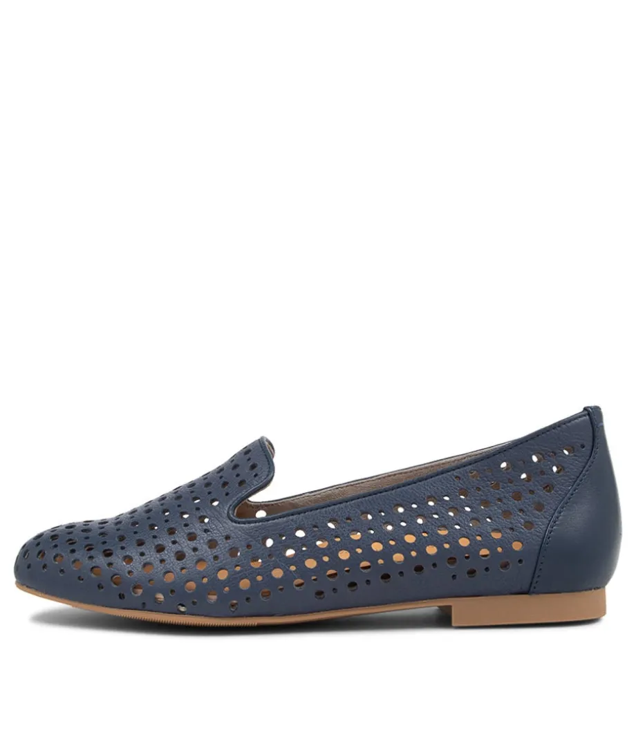 Cindra Xf Navy Leather Loafers<ZIERA Fashion