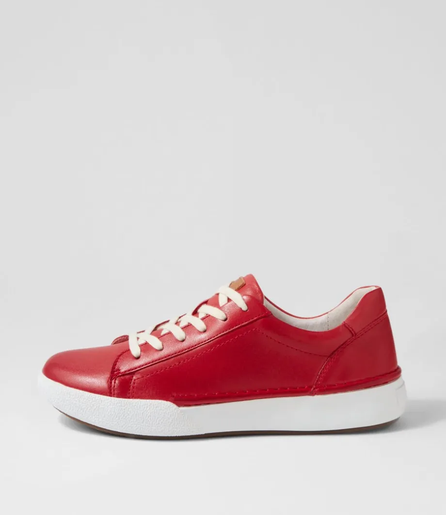 Claire 01 Rot Leather Sneakers<JOSEF SEIBEL Online