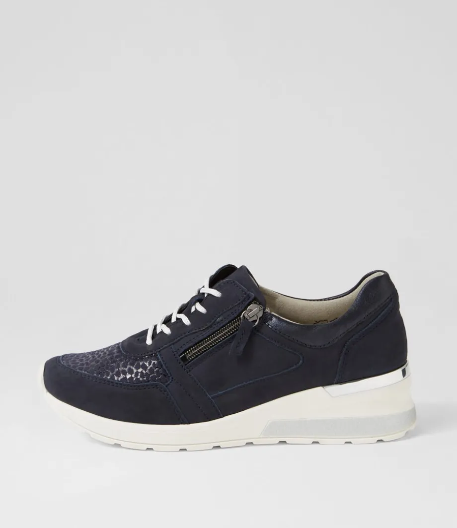 Clara 01 Marine Notte Suede Sneakers<WALDLAUFER Online