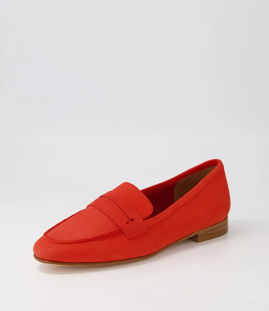 Coco Aperol Leather Loafers<EOS Store
