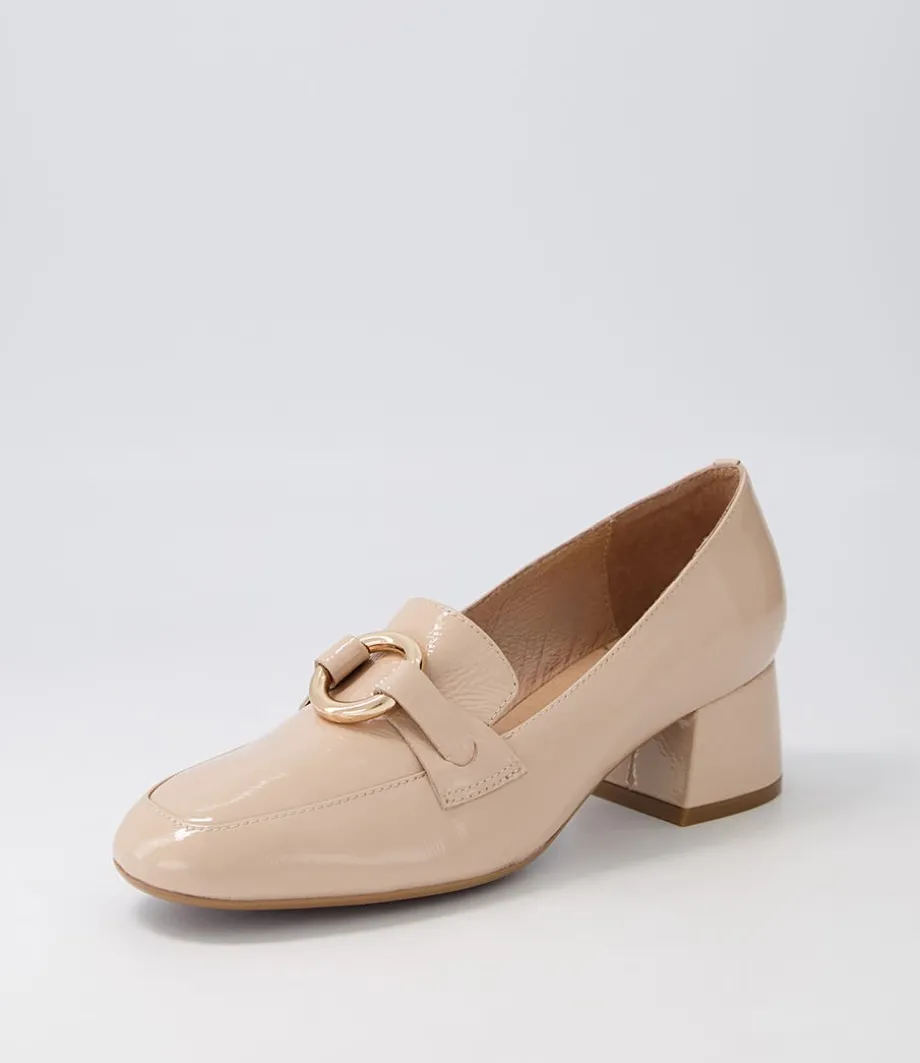 Comal Latte Patent Leather Heels<DJANGO & JULIETTE Best