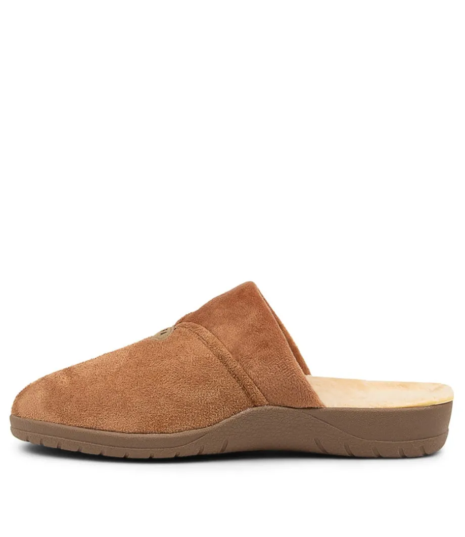 Comfy W Caramel Microsuede Slippers<ZIERA Best