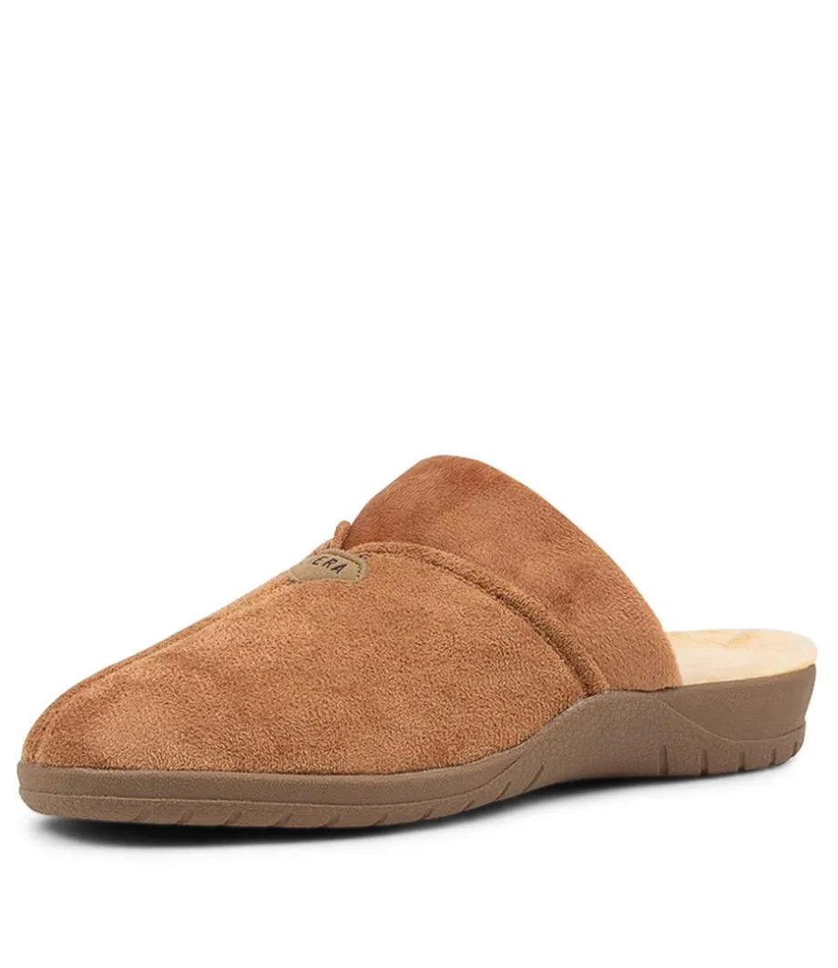 Comfy W Caramel Microsuede Slippers<ZIERA Best