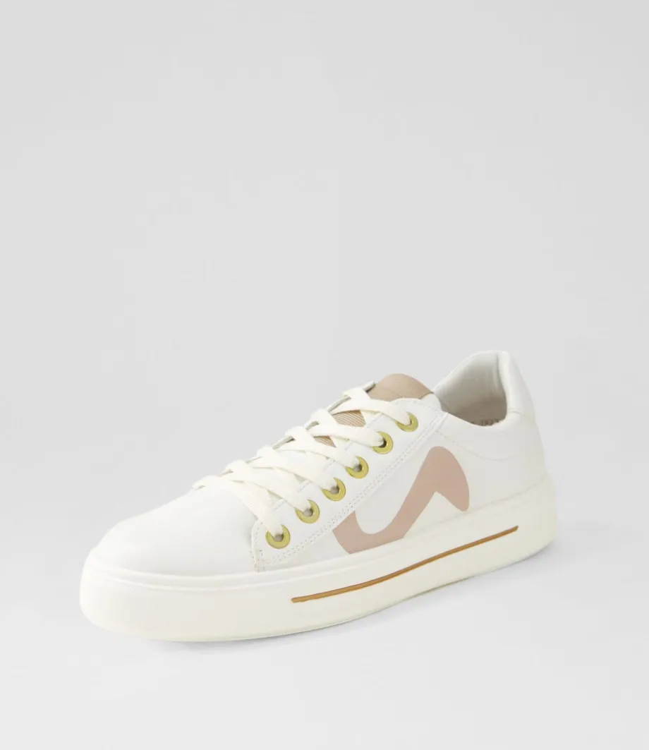 Courtyard 402 Weiss Sand Leather Sneakers<ARA Flash Sale